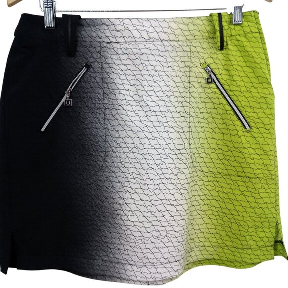 Jamie Sadock Ombre Straight Stretch Athletic Golf Skirt Size 6 Pockets Green - Picture 4 of 11